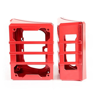 Rugged Ridge Red Elite Tail Light Guards: Fits Most Jeep Wrangler JK Models (2007-2018)