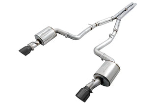 AWE Touring Edition Cat-Back Exhaust (Black Tips): Dodge Charger 5.7L Hemi 2017 - 2023