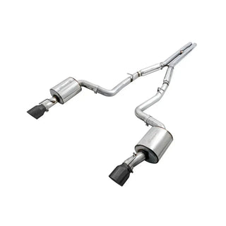 AWE Touring Cat-Back Exhaust (Black Tips) (F&R): Dodge Charger 15-23 6.4L 392 / 6.2L Hellcat