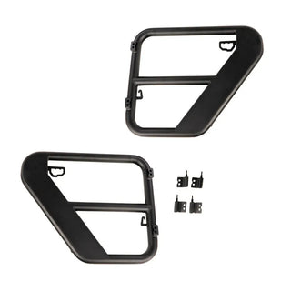 Rugged Ridge Fortis Rear Tube Doors (REAR): Jeep Wrangler JK / JKU (07-18) - Black