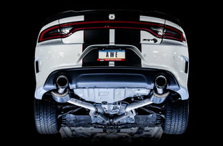 AWE Touring Cat-Back Exhaust (Polished Tips): Dodge Charger (15-23) 6.4L 392 & 6.2L Hellcat