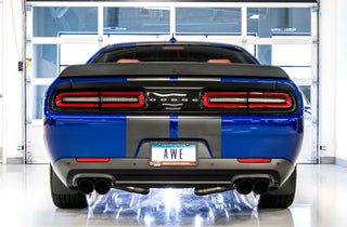 AWE Track Edition Cat-Back Exhaust (Black Tips): Dodge Challenger (15-23) 6.4L 392 / 6.2L Hellcat