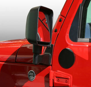 Rugged Ridge Black Mirror Filler Plates: Fits Most Jeep Wrangler JK Models (2007-2018)