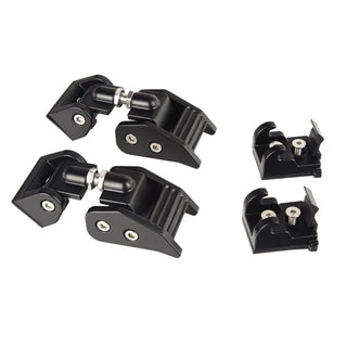 Rugged Ridge Black Aluminum Hood Catches: Fits Most Jeep Wrangler Models (2007-2018)
