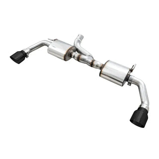 AWE Tread Edition Axleback Dual Exhaust Diamond Black Tips (REAR): Jeep Wrangler JK 2012-2018 3.6L