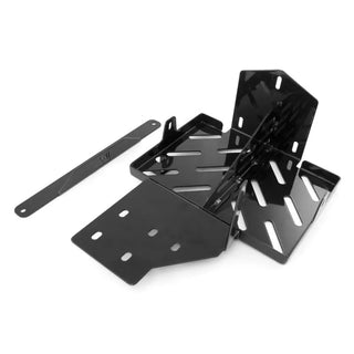 Rugged Ridge Dual Battery Tray: Fits Most Jeep Wrangler Models (2007-2018) - Black Powder Coated