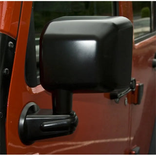 Omix Door Mirror Black LH: Fits Most Jeep Wrangler JK Models (2007-2018)