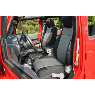 Rugged Ridge Neoprene Front Seat Covers: Fits Most Jeep Wrangler Models (2007-2018) - Gray/Black