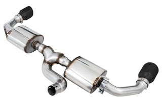 AWE Tread Edition Axleback Dual Exhaust Diamond Black Tips (REAR): Jeep Wrangler JL 2018-2024 2.0/3.6L