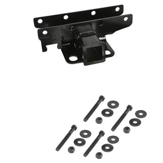 Rugged Ridge 2in Receiver Hitch: Fits Most Jeep Wrangler Models (2007-2018) - Black Powder Coated