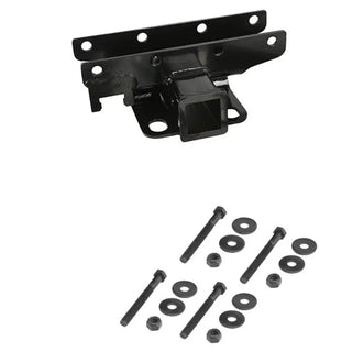 Rugged Ridge 2in Receiver Hitch: Fits Most Jeep Wrangler Models (2007-2018) - Black Powder Coated