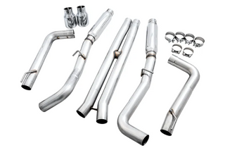 AWE Track Edition Catback Exhaust Chrome Silver Tips (REAR): Charger R/T Scat Pack 6.4L / SRT 392 / Hellcat & Redeye 6.2L 2015-23