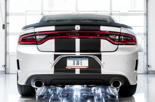 AWE Track Edition Catback Exhaust Chrome Silver Tips (REAR): Charger R/T Scat Pack 6.4L / SRT 392 / Hellcat & Redeye 6.2L 2015-23