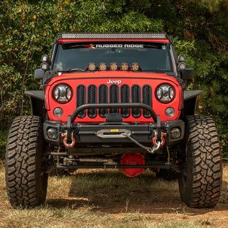 Rugged Ridge Arcus Front Bumper Set w/ Overrider (FRONT): Fits Jeep (05-26)