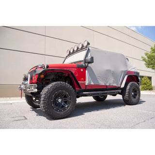 Rugged Ridge Gray Vinyl Cab Cover: Fits Most Jeep Wrangler Models (2007-2018)