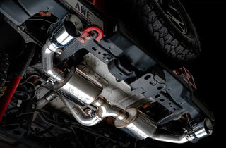 AWE Tread Edition Axleback Dual Exhaust Chrome Silver Tips (REAR): Jeep Wrangler JL 2.0L/3.6L 2018-24