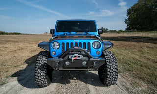 AVS Aeroskin LightShield Pro Hood Protector (FRONT): Jeep Wrangler (07-18) - Matte Black