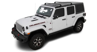 Rhino-Rack Vortex SG 2 Bar Hard Top Roof Rack - Black: Fits Jeep Wrangler / Gladiator (07-26)