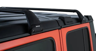 Rhino-Rack Vortex SG 2 Bar Hard Top Roof Rack - Black: Fits Jeep Wrangler / Gladiator (07-26)