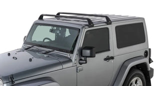 Rhino-Rack Vortex SG 2 Bar Hard Top Roof Rack (2 DOOR) (ROOF): Jeep Wrangler (07-26) - Black