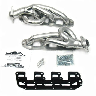 JBA Shorty Headers (Silver Ceramic): Dodge Ram 5.7L Hemi 2003 - 2008 (1500, 2500 & 3500)