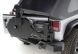 Rampage Trail Guard Tire Carrier for Jeep Wrangler JK (2007-2018) - Black