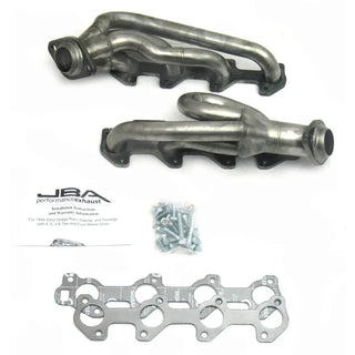 JBA Shorty Headers (Raw Finish): Dodge Ram 4.7L V8 1500 2002 - 2003
