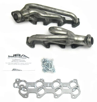 JBA Shorty Headers (Raw Finish): Dodge Ram 4.7L V8 1500 2002 - 2003