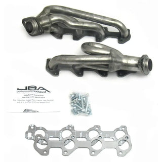 JBA Shorty Headers (Raw Finish): Dodge Ram 4.7L V8 1500 2002 - 2003