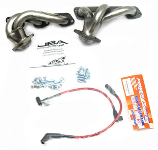 JBA Shorty Header (Raw Finish): Jeep Wrangler 3.8L 2007 - 2011