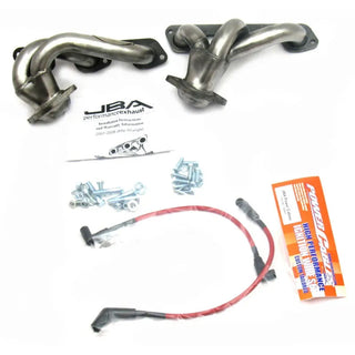 JBA Shorty Header (Raw Finish): Jeep Wrangler 3.8L 2007 - 2011