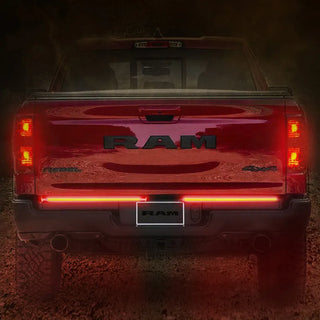 Putco 18in Split Red/White LED Tailgate Light Blade Kit: Fits Jeep / Ram (07-26) - Tinted
