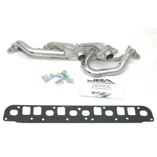 JBA Shorty Header (Silver Ceramic): Jeep Wrangler 4.0L 2000 - 2006