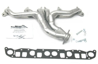JBA Shorty Header (Silver Ceramic): Jeep Wrangler 4.0L 1991 - 1999