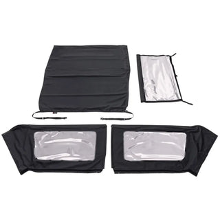 Rugged Ridge Voyager Frameless Soft Top: Fits Most Jeep Wrangler Models (2007-2018) - Black Diamond
