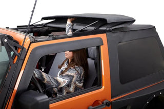 Rugged Ridge Voyager Frameless Soft Top: Fits Most Jeep Wrangler Models (2007-2018) - Black Diamond