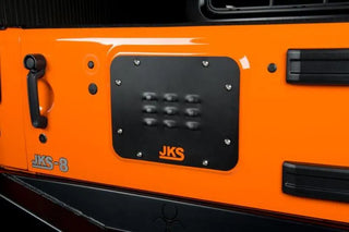 JKS Manufacturing Louvered Metal Tailgate Vent Cover: Fits Most Jeep Wrangler Models (2007-2018)
