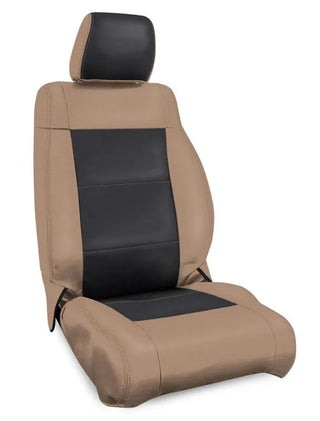 PRP Seats Front Seat Covers (FRONT): Jeep Wrangler 2007-18 - Black / Tan