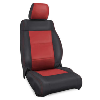 PRP Seats Front Seat Covers (FRONT): Jeep Wrangler JK 2007-2018 - Black/Red