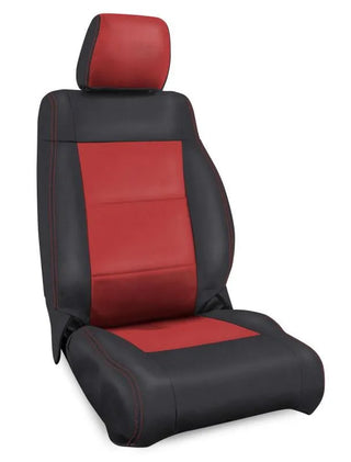 PRP Seats Front Seat Covers (FRONT): Jeep Wrangler JK 2007-2018 - Black/Red