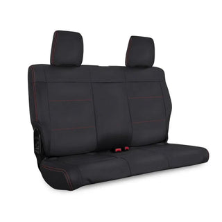 PRP Seats Rear Seat Cover (REAR): Jeep Wrangler 2007-18 - Black w/ Red Stitching