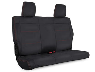 PRP Seats Rear Seat Cover (REAR): Jeep Wrangler (07-18) - Black / Red Stitching