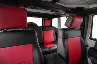 PRP Seats Front Seat Covers (PAIR): Jeep Wrangler 2007-18 w/ Red