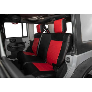 PRP Seats Rear Seat Cover (REAR): Jeep Wrangler (07-18) - Black w/ Red Stitching