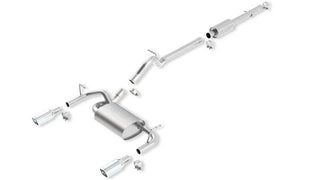 Borla Touring Cat-Back Exhaust System (Polished Tips): Jeep Wrangler JK 3.6L V6 2012 - 2018