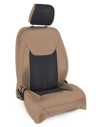 PRP Seats Front Seat Covers (PAIR): Fits Most Jeep Wrangler JK Models (2013-2018) - Black/Tan
