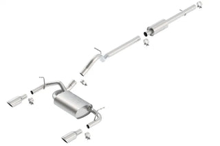 Borla Touring Cat-Back Exhaust System (Polished Tips): Jeep Wrangler JK 3.6L V6 2012 - 2018