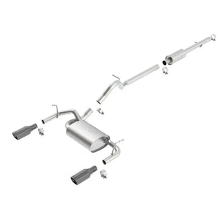 Borla Touring Cat-Back Exhaust System (Black Tips): Jeep Wrangler JK 3.6L V6 2012 - 2018