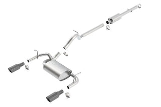 Borla Touring Cat-Back Exhaust System (Black Tips): Jeep Wrangler JK 3.6L V6 2012 - 2018