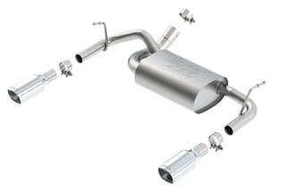 Borla ATAK Axle-Back Exhaust System (Polished Tips): Jeep Wrangler JK 3.6L V6 2012 - 2018